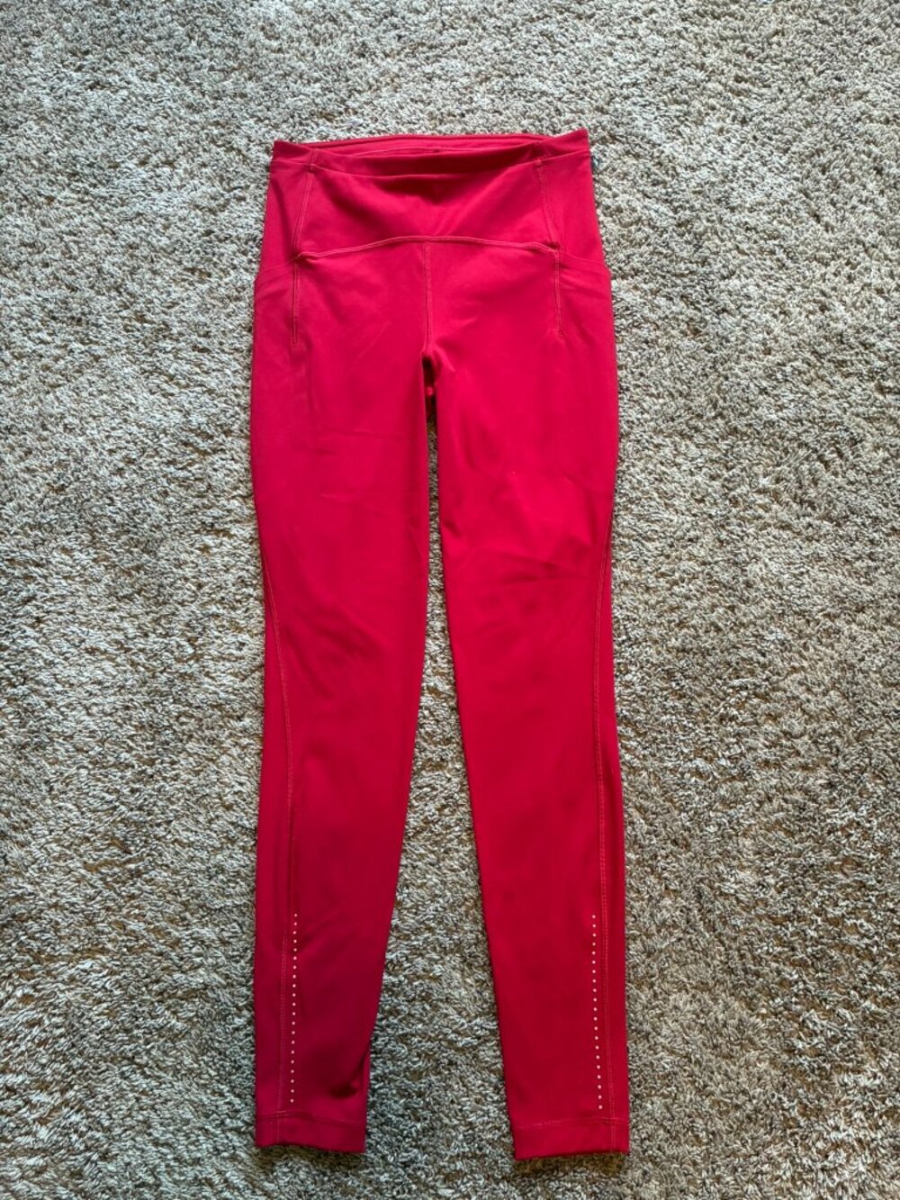 Lululemon Cherry Red High-Rise Tight leggings with pockets